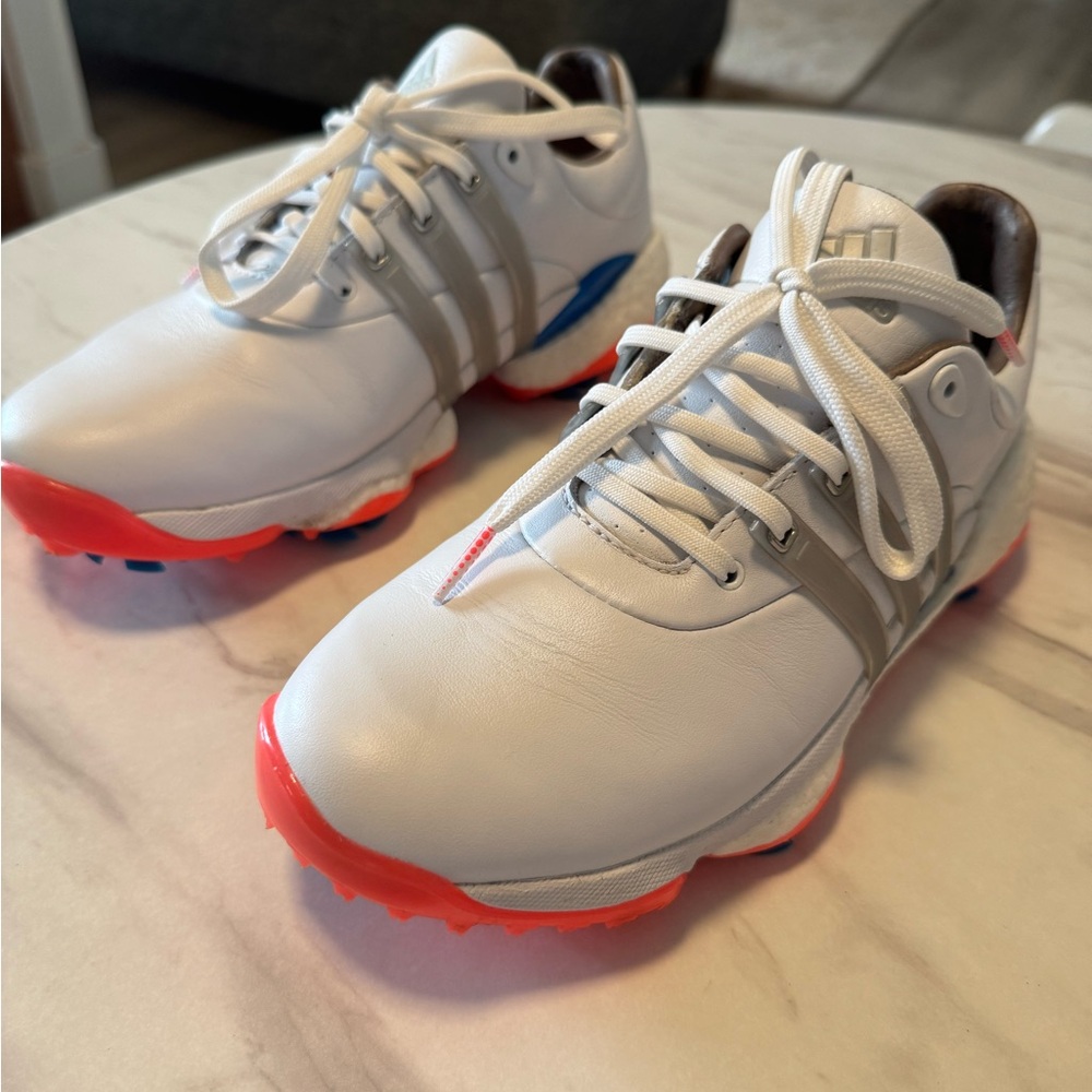 Adidas White and Orange Woman’s Golf shoes